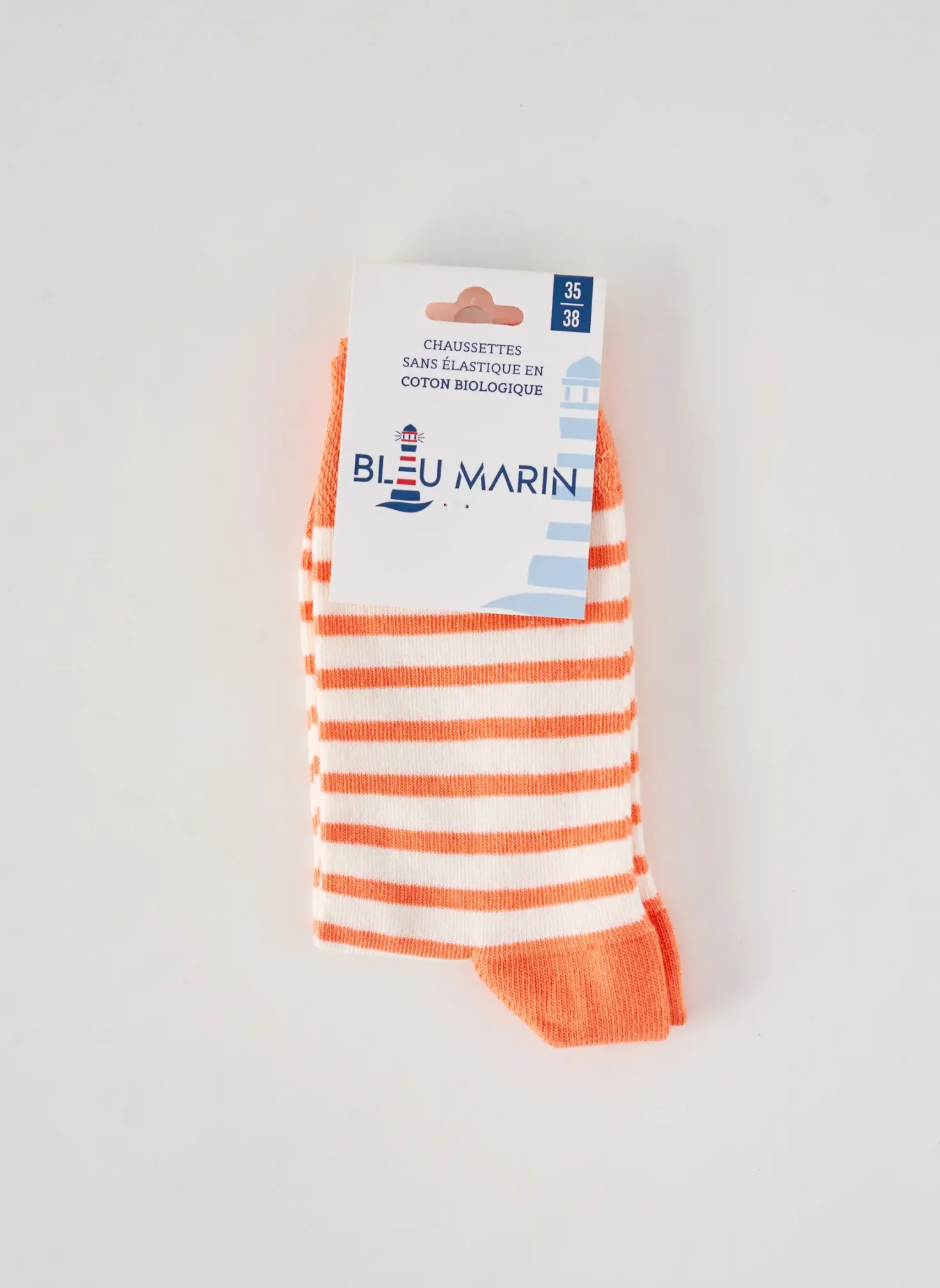 Chaussettes Bleu Marin Orange