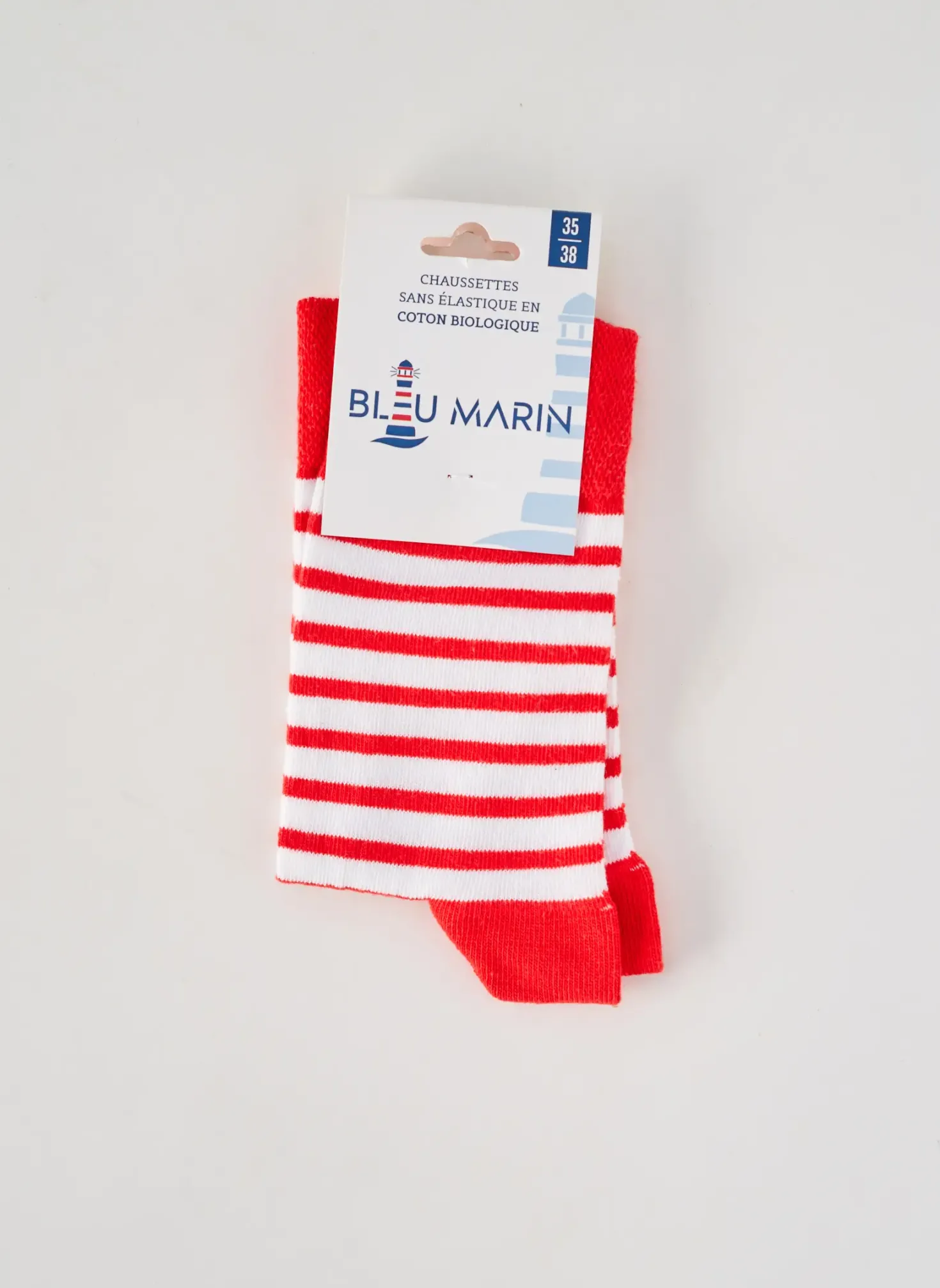 Chaussettes Bleu Marin Rouge