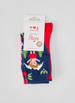Chaussettes Blutsgeschwister Bleu