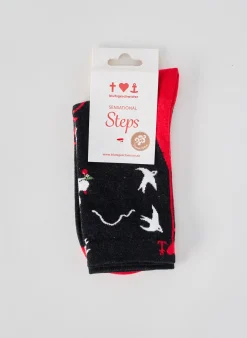 Chaussettes Blutsgeschwister Rouge