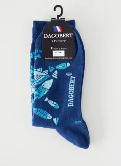Chaussettes Dagobert A L'envers Bleu