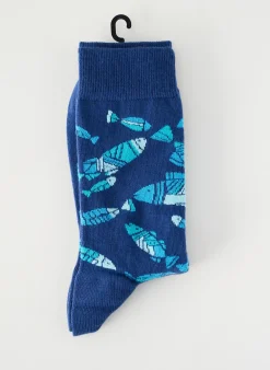 Chaussettes Dagobert A L'envers Bleu