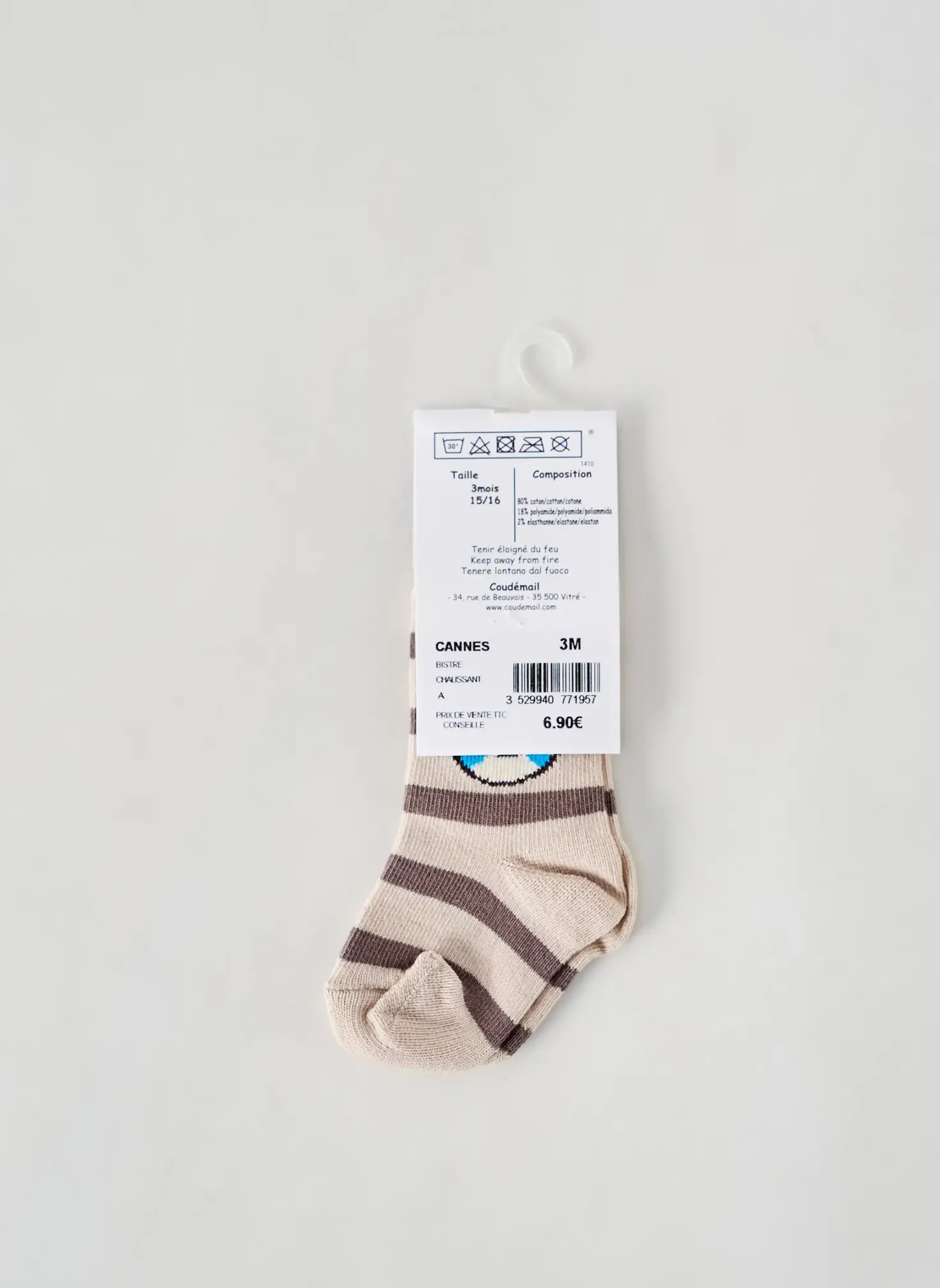 Chaussettes Elle Est Ou La Mer Beige