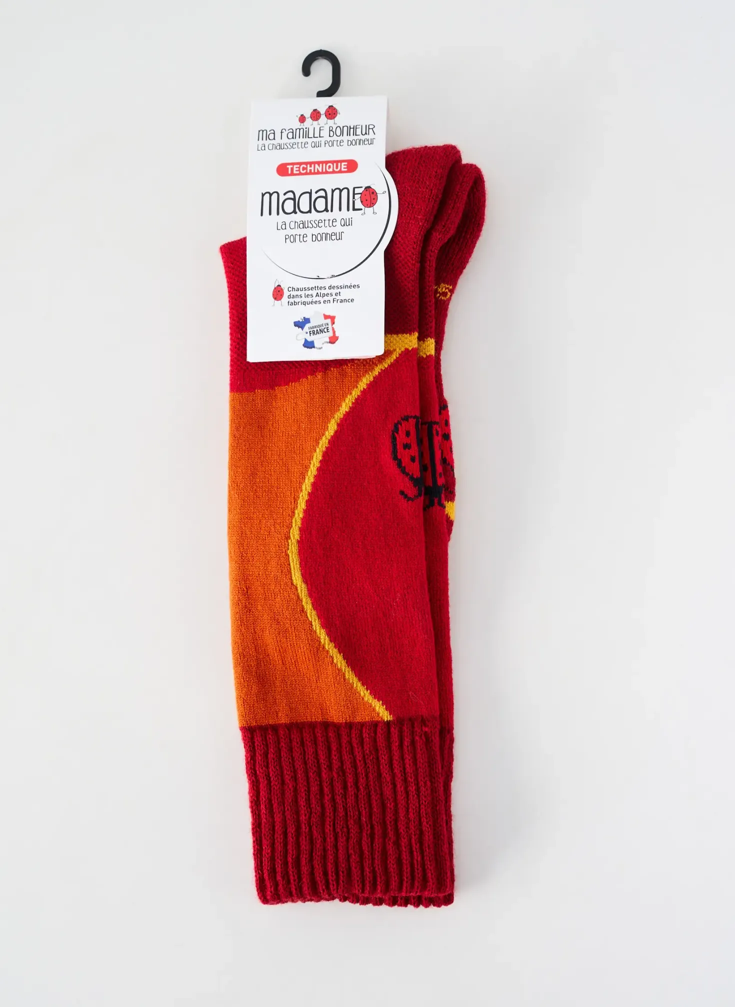 Chaussettes Ma Famille Bonheur Rouge