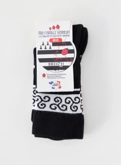 Chaussettes Ma Famille Bonheur Noir