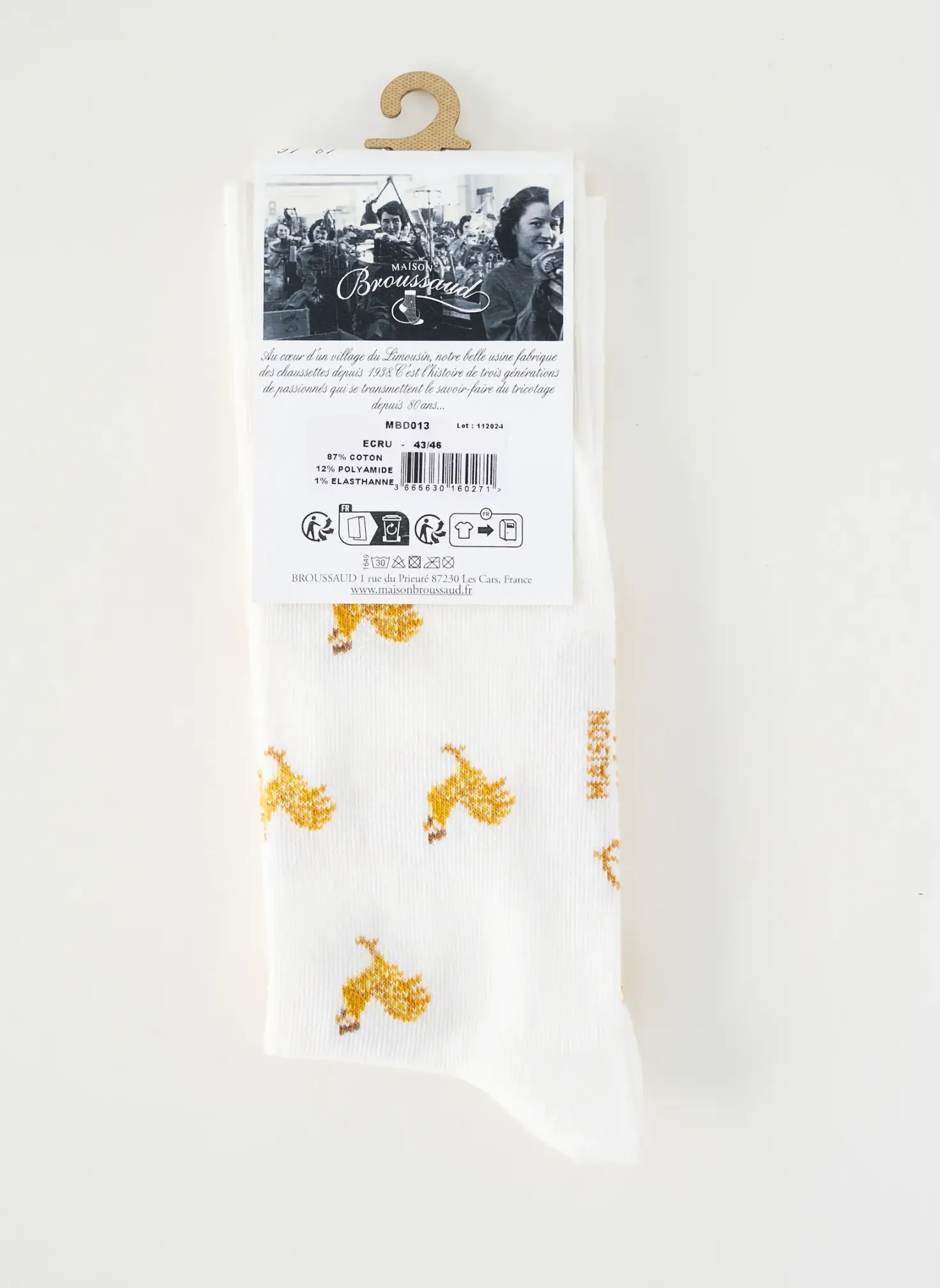 Chaussettes Maison Broussaud Blanc