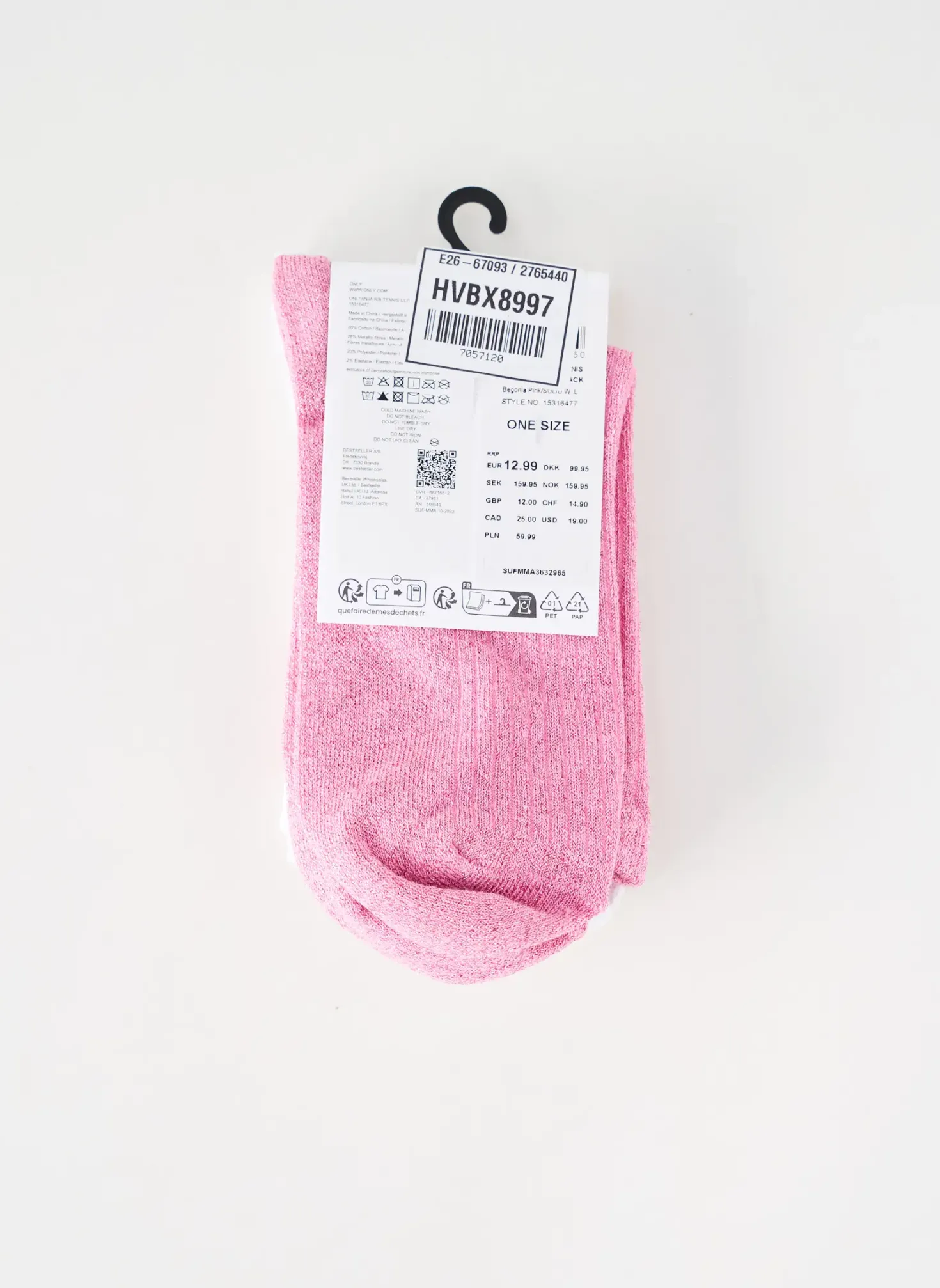 Chaussettes Only Rose