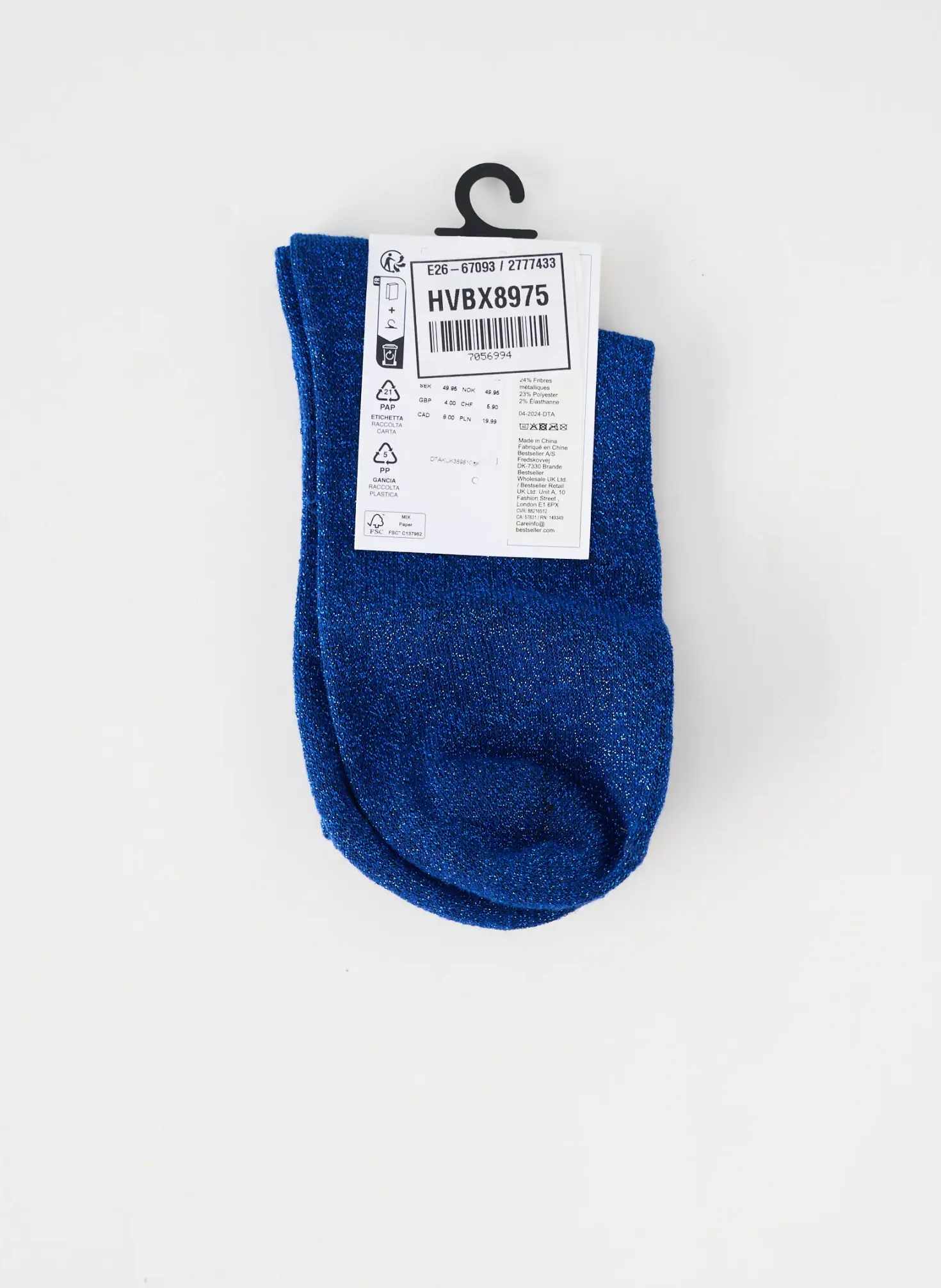 Chaussettes Pieces Bleu