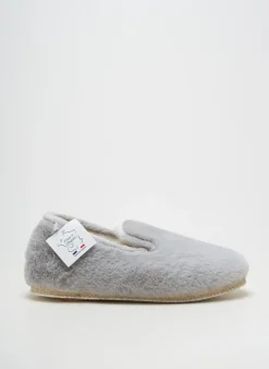Chaussons/pantoufles Chausse Mouton Gris Talon Plat Jusqu'à 3cm
