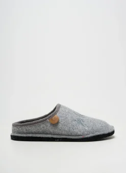 Chaussons/pantoufles Chausse Mouton Gris Talon Plat Jusqu'à 3cm