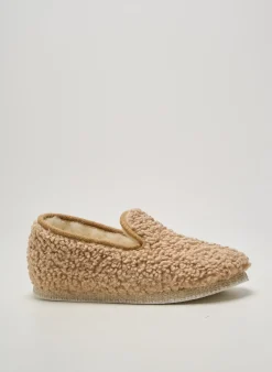 Chaussons/pantoufles Chausse Mouton Beige Talon Plat Jusqu'à 3cm