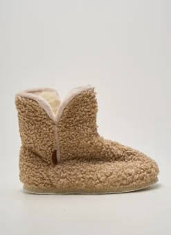 Chaussons/pantoufles Chausse Mouton Beige Talon Plat Jusqu'à 3cm