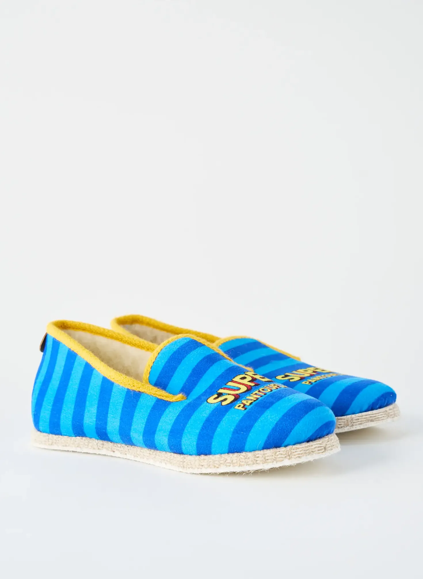 Chaussons/pantoufles Chausse Mouton Bleu Bout Rond