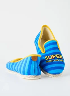 Chaussons/pantoufles Chausse Mouton Bleu Bout Rond