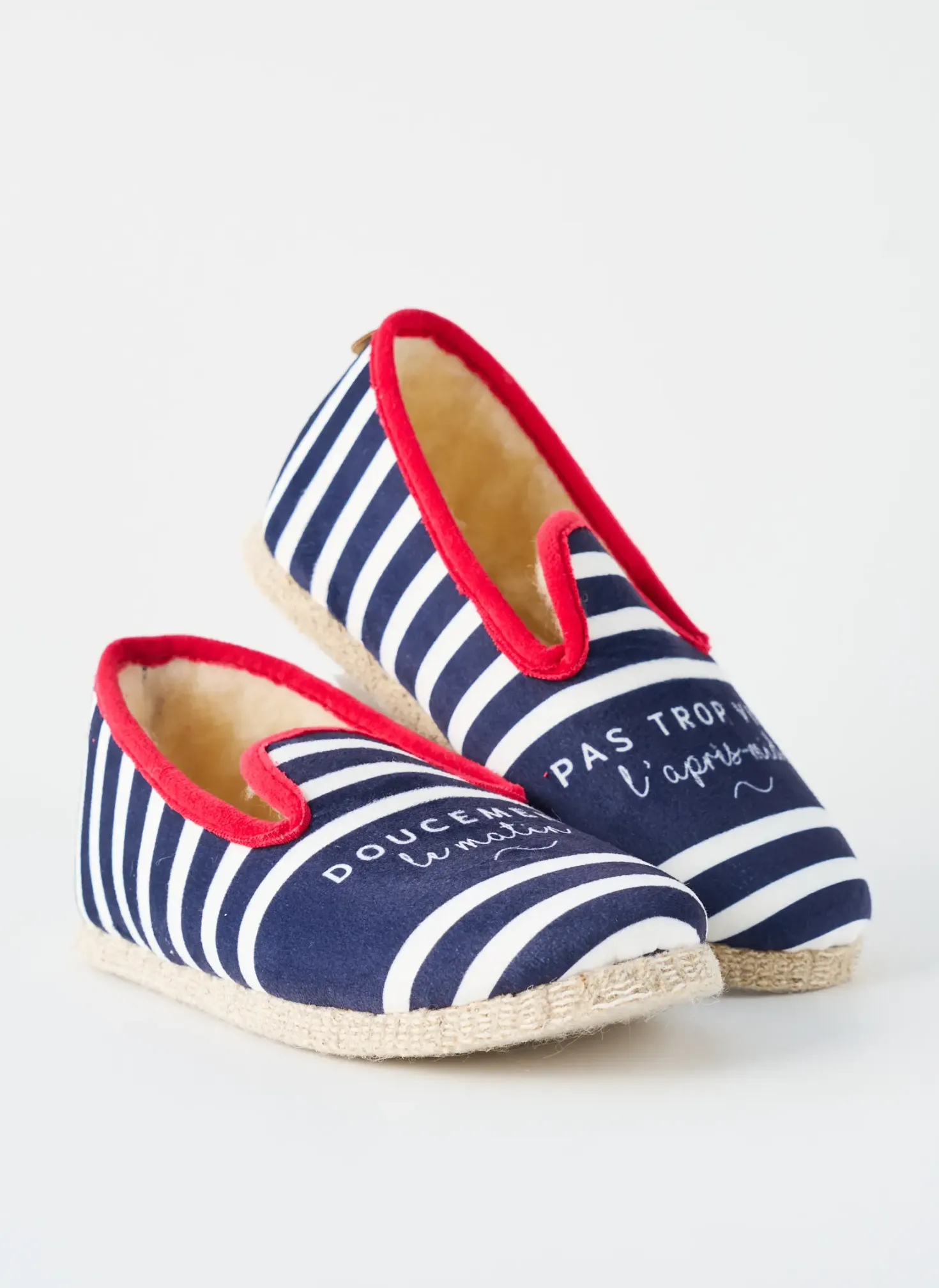 Chaussons/pantoufles Chausse Mouton Bleu Bout Rond