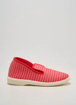 Chaussons/pantoufles Damart Rouge Talon Plat Jusqu'à 3cm