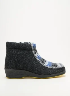 Chaussons/pantoufles Emanuela Gris Talon Plat Jusqu'à 3cm