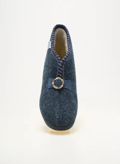 Chaussons/pantoufles Emanuela Bleu Talon Plat Jusqu'à 3cm