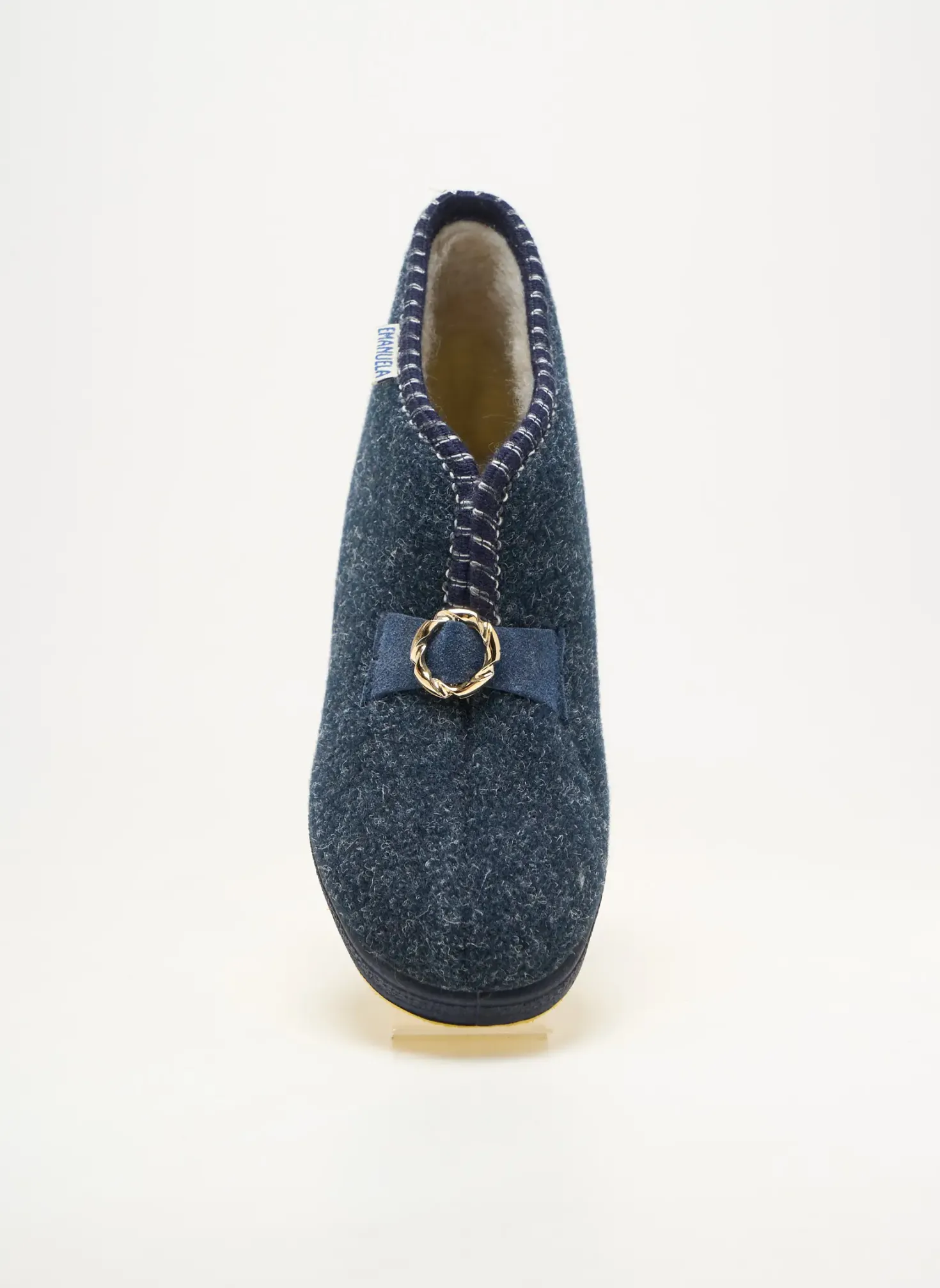 Chaussons/pantoufles Emanuela Bleu Talon Plat Jusqu'à 3cm