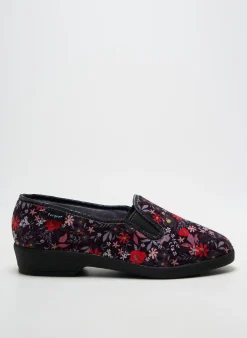 Chaussons/pantoufles Fargeot Noir Talon Plat Jusqu'à 3cm
