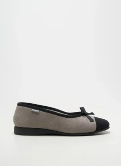 Chaussons/pantoufles Fargeot Gris Talon Plat Jusqu'à 3cm