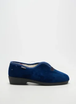 Chaussons/pantoufles Fargeot Bleu Talon Plat Jusqu'à 3cm