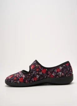 Chaussons/pantoufles Fargeot Noir Talon Plat Jusqu'à 3cm