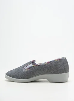 Chaussons/pantoufles Fargeot Gris Talon Plat Jusqu'à 3cm