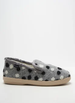 Chaussons/pantoufles Fargeot Gris Talon Plat Jusqu'à 3cm