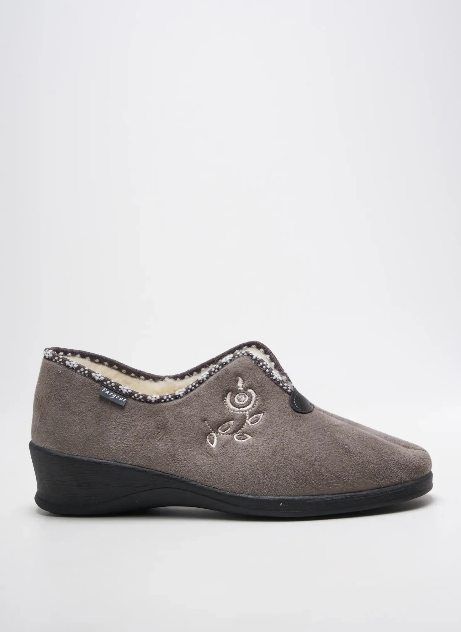 Chaussons/pantoufles Fargeot Gris Talon De 4 À 6cm