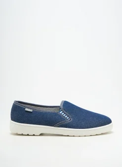 Chaussons/pantoufles Fargeot Bleu Bout Rond