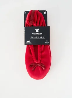 Chaussons/pantoufles Glove Story Rouge Talon Plat Jusqu'à 3cm