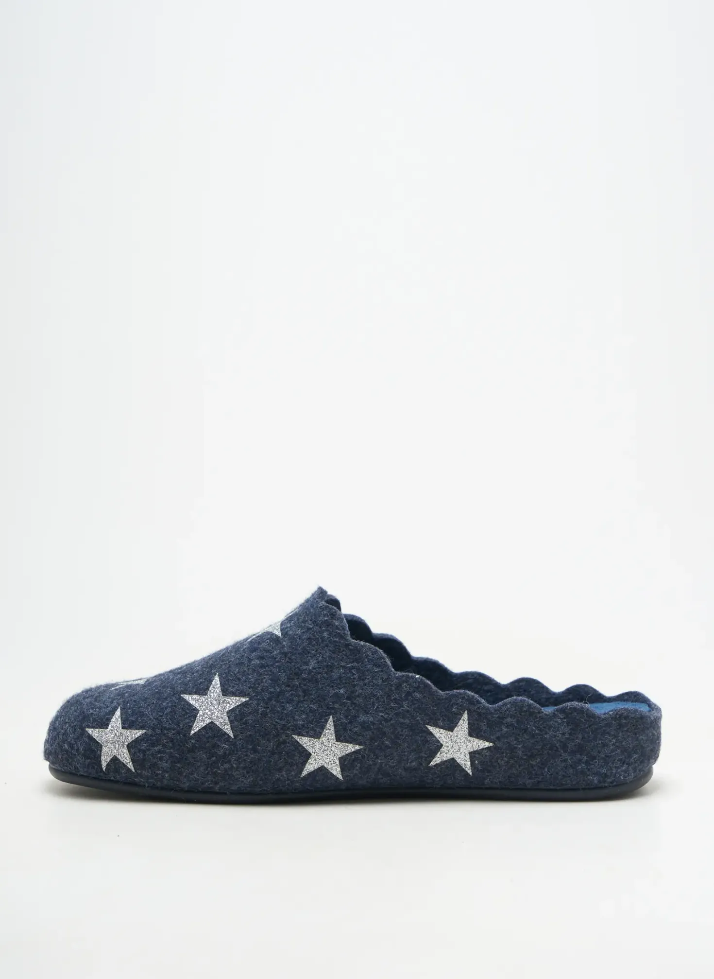 Chaussons/pantoufles Goes Bleu Talon Plat Jusqu'à 3cm