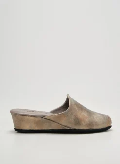 Chaussons/pantoufles Heller Gris Talon De 4 À 6cm