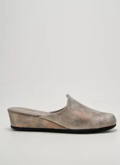 Chaussons/pantoufles Heller Gris Talon De 4 À 6cm