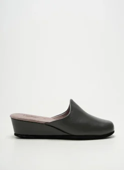 Chaussons/pantoufles Heller Gris Talon De 4 À 6cm