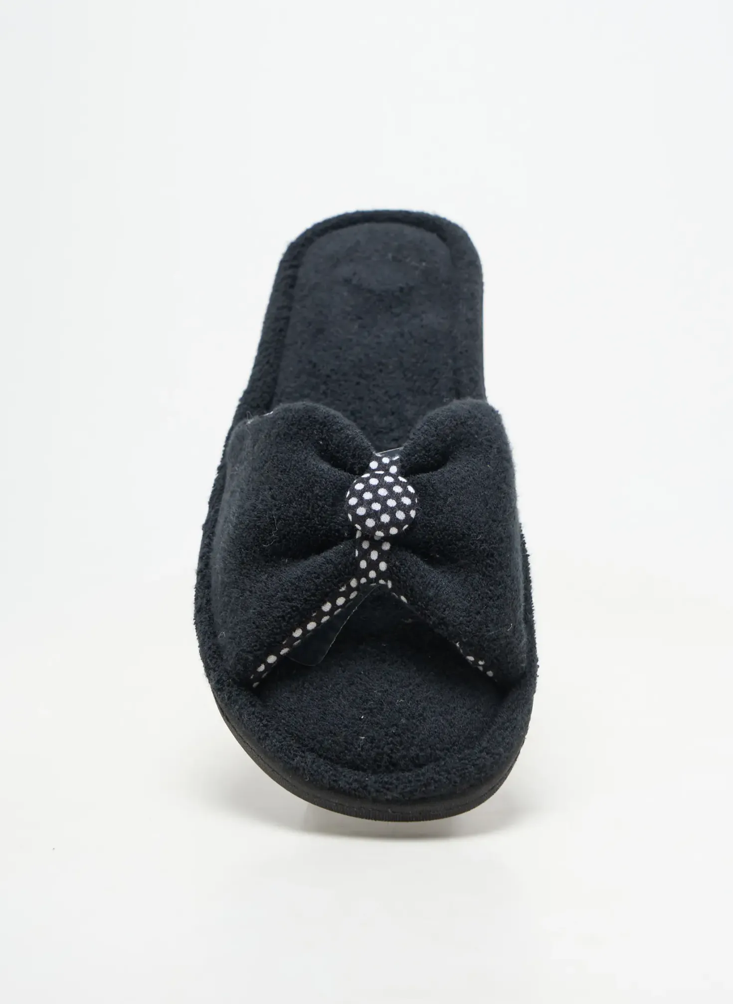Chaussons/pantoufles Isotoner Noir Talon Plat Jusqu'à 3cm