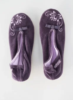 Chaussons/pantoufles Isotoner Violet Talon Plat Jusqu'à 3cm