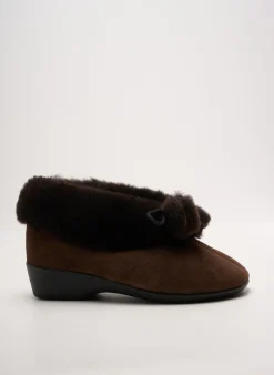 Chaussons/pantoufles Lady Marron Talon Plat Jusqu'à 3cm