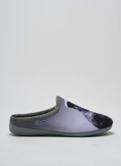 Chaussons/pantoufles La Maison De L'espadrille Gris Bout Rond