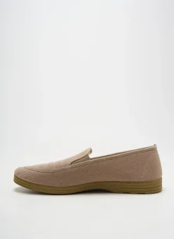 Chaussons/pantoufles La Maison De L'espadrille Beige Bout Rond