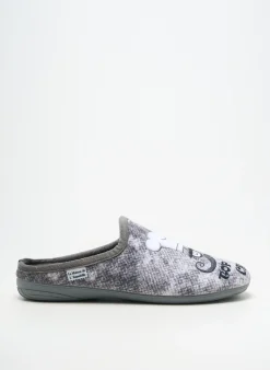 Chaussons/pantoufles La Maison De L'espadrille Gris Bout Rond