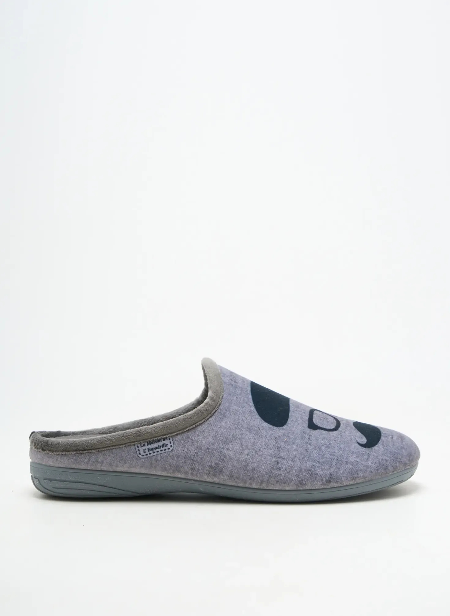 Chaussons/pantoufles La Maison De L'espadrille Gris Bout Rond