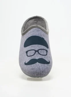 Chaussons/pantoufles La Maison De L'espadrille Gris Bout Rond