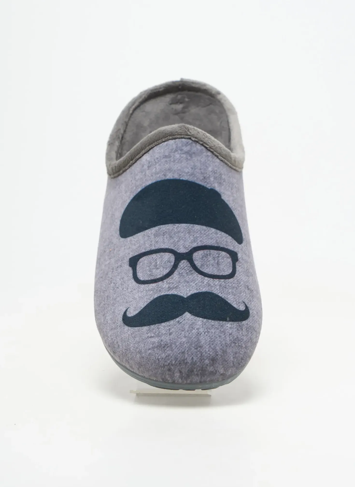 Chaussons/pantoufles La Maison De L'espadrille Gris Bout Rond