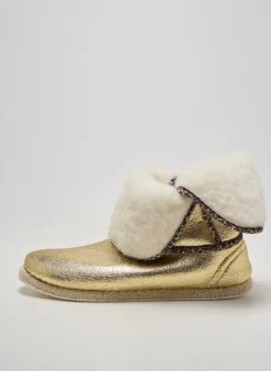 Chaussons/pantoufles L'atelier Charentaises Or Talon Plat Jusqu'à 3cm