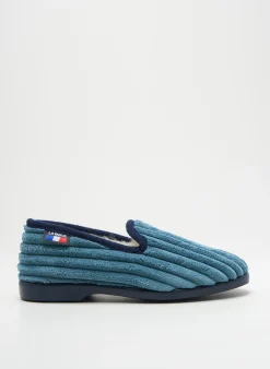 Chaussons/pantoufles La Vague Bleu Bout Rond