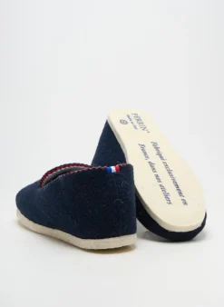 Chaussons/pantoufles Perrin Bleu Bout Rond