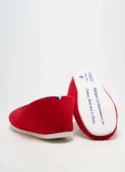 Chaussons/pantoufles Perrin Rouge Bout Rond