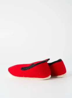 Chaussons/pantoufles Rondinaud Rouge Bout Rond